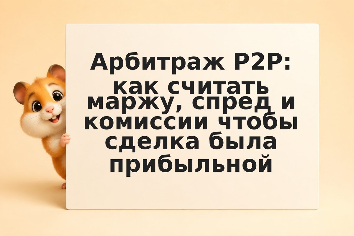 Арбитраж P2P: как считать маржу, спред и комиссии чтобы сделка была прибыльной