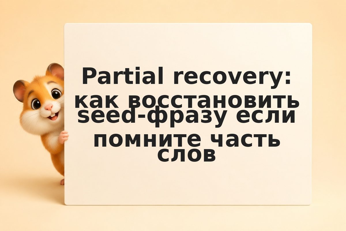 Partial recovery: как восстановить seed-фразу если помните часть слов