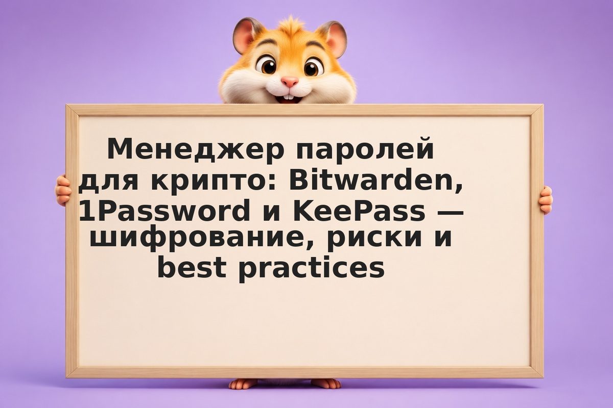Менеджер паролей для крипто: Bitwarden, 1Password и KeePass — шифрование, риски 