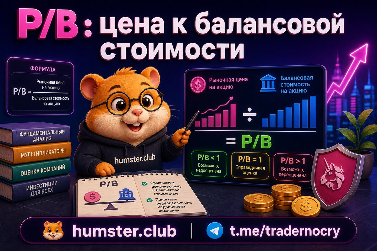 P/B: цена к балансовой стоимости