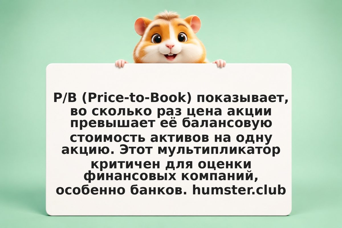 P/B: цена к балансовой стоимости