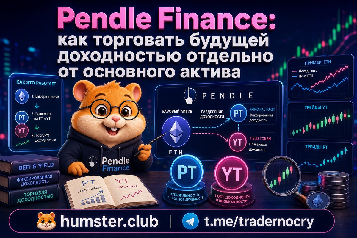 Pendle Finance: как торговать будущей доходностью отдельно от основного актива