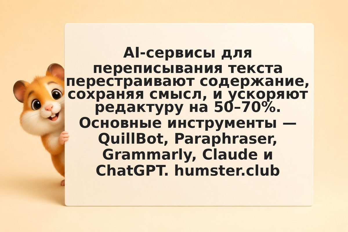 Переписывание текста через AI: QuillBot, Paraphraser, Grammarly и аналоги