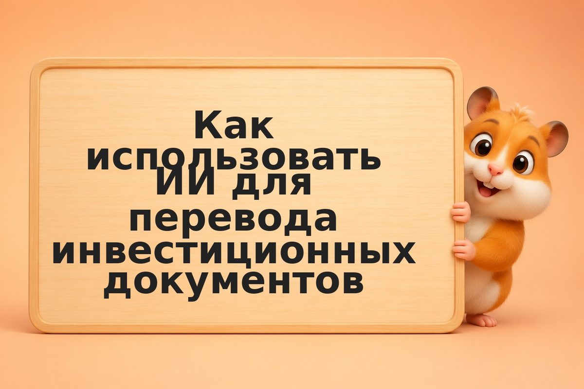 Как использовать ИИ для перевода инвестиционных документов