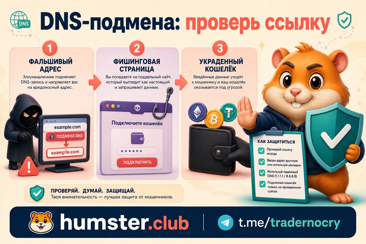 Фишинговые ссылки и DNS-подмена: как мошенники копируют сайты криптобирж