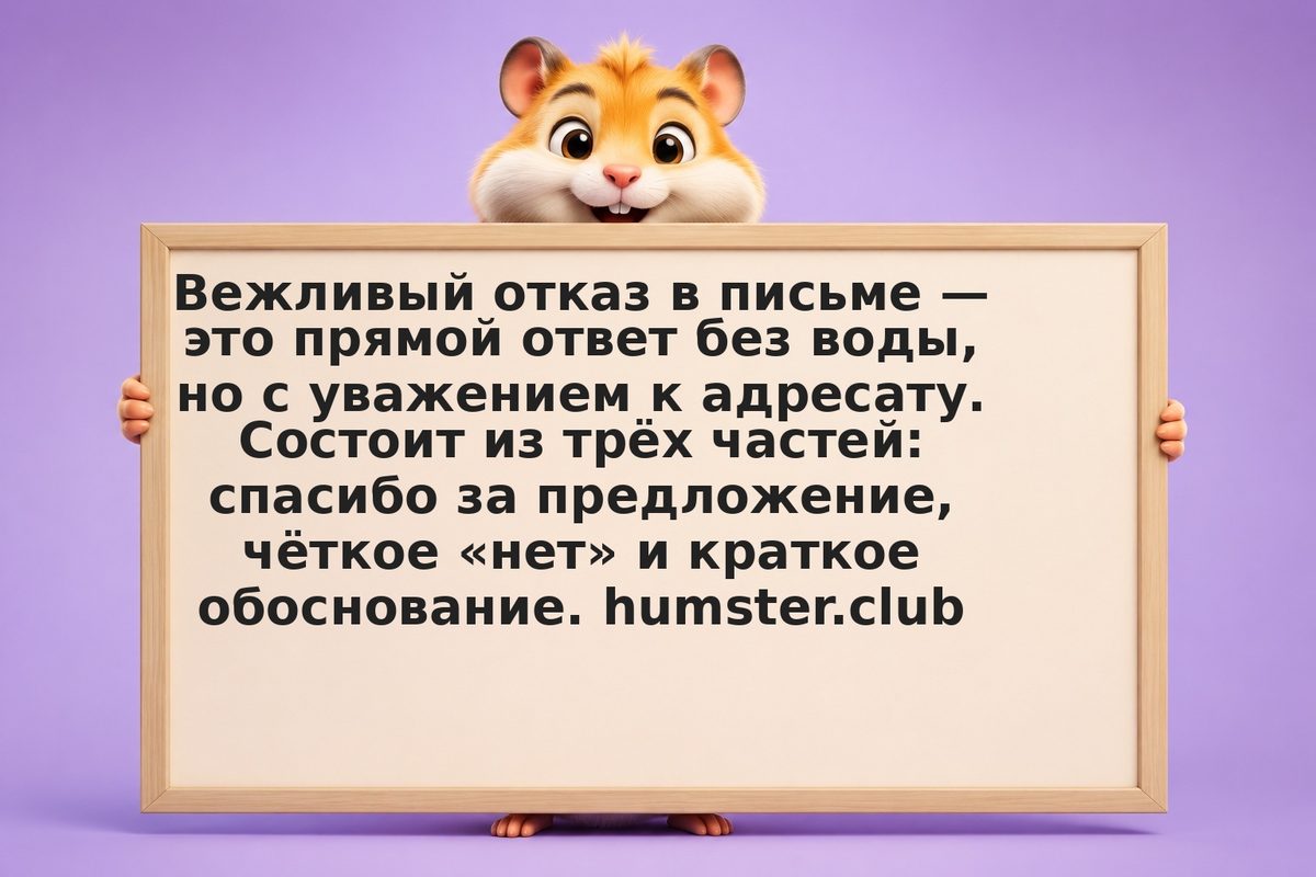 Вежливый отказ в деловом письме: готовые варианты и формулировки