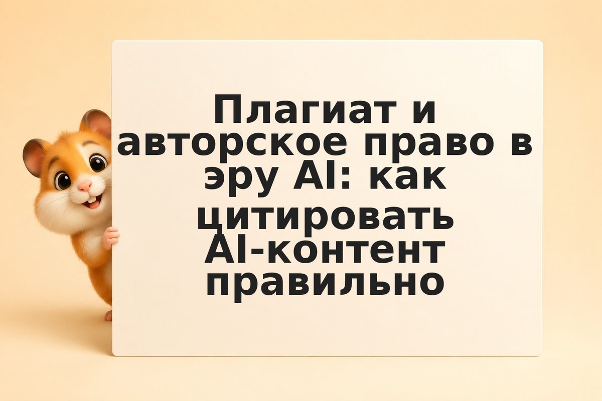Плагиат и авторское право в эру AI: как цитировать AI-контент правильно