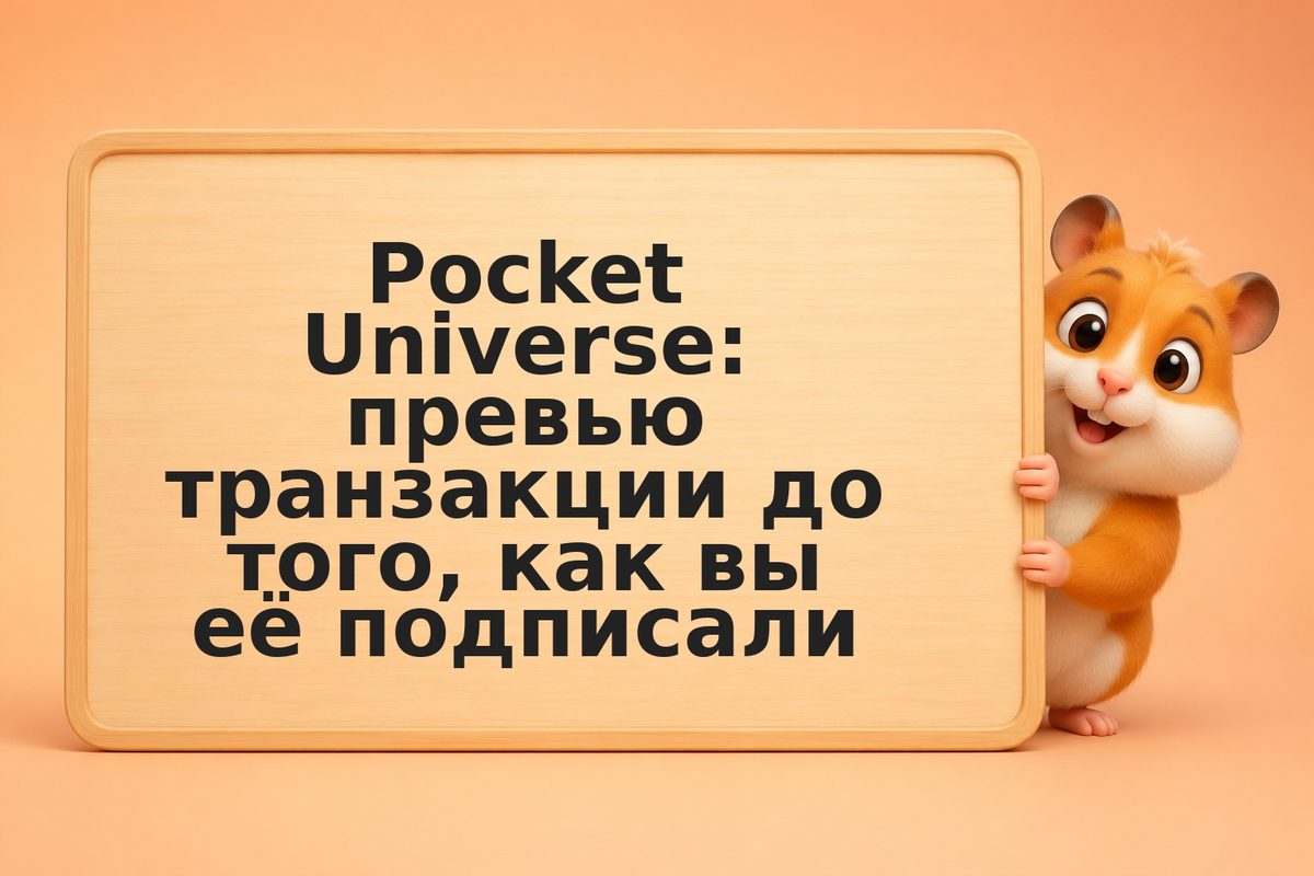 Pocket Universe: превью транзакции до того, как вы её подписали