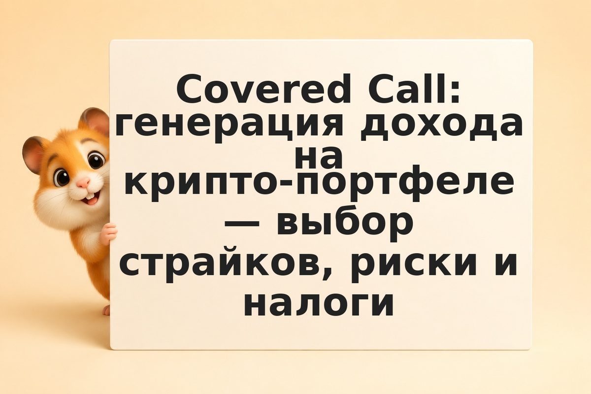 Covered Call: генерация дохода на крипто-портфеле — выбор страйков, риски и нало