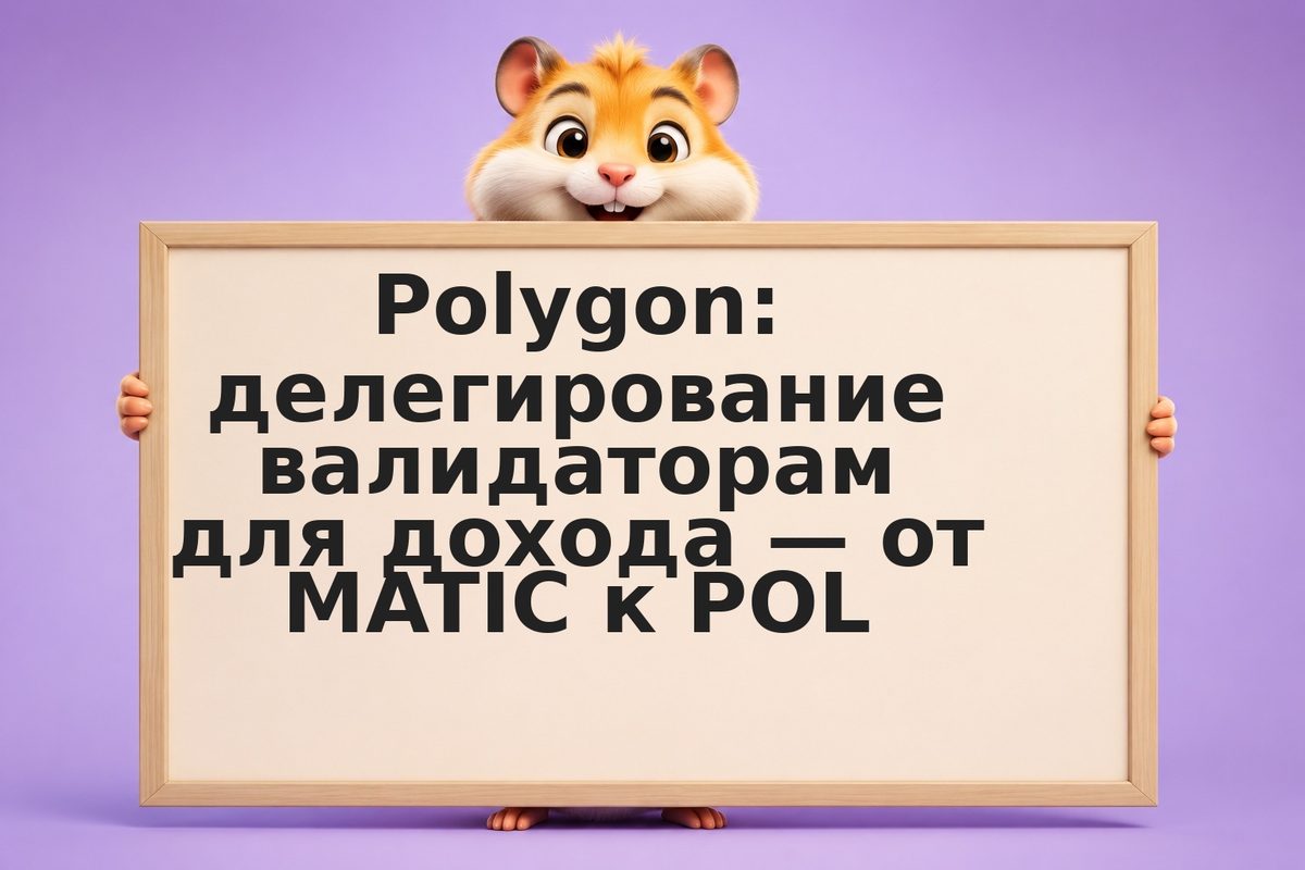 Polygon: делегирование валидаторам для дохода — от MATIC к POL