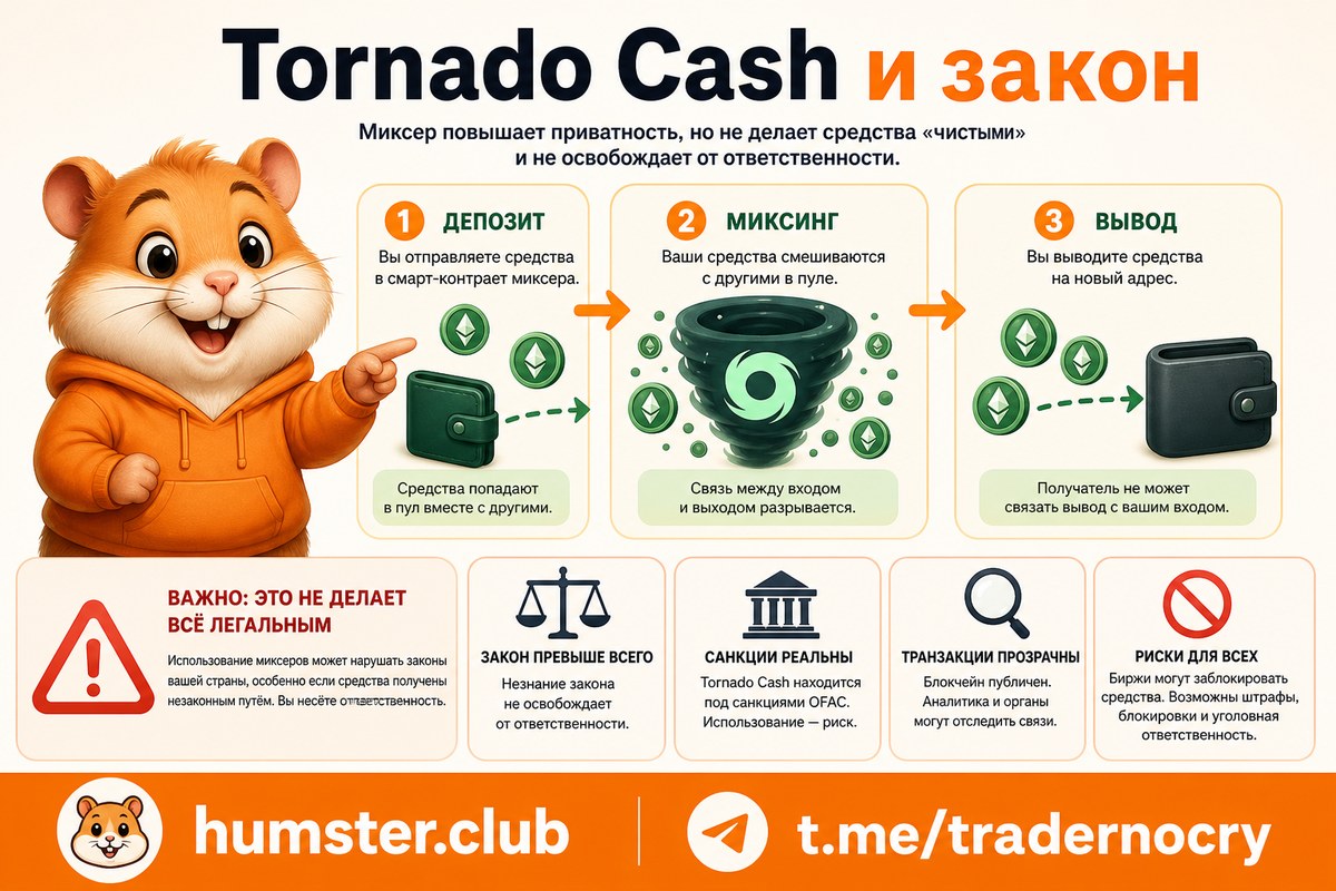 Миксеры криптовалют: почему Tornado Cash заблокировали и что это значит для инве