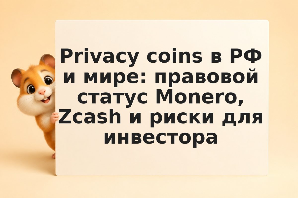 Privacy coins в РФ и мире: правовой статус Monero, Zcash и риски для инвестора