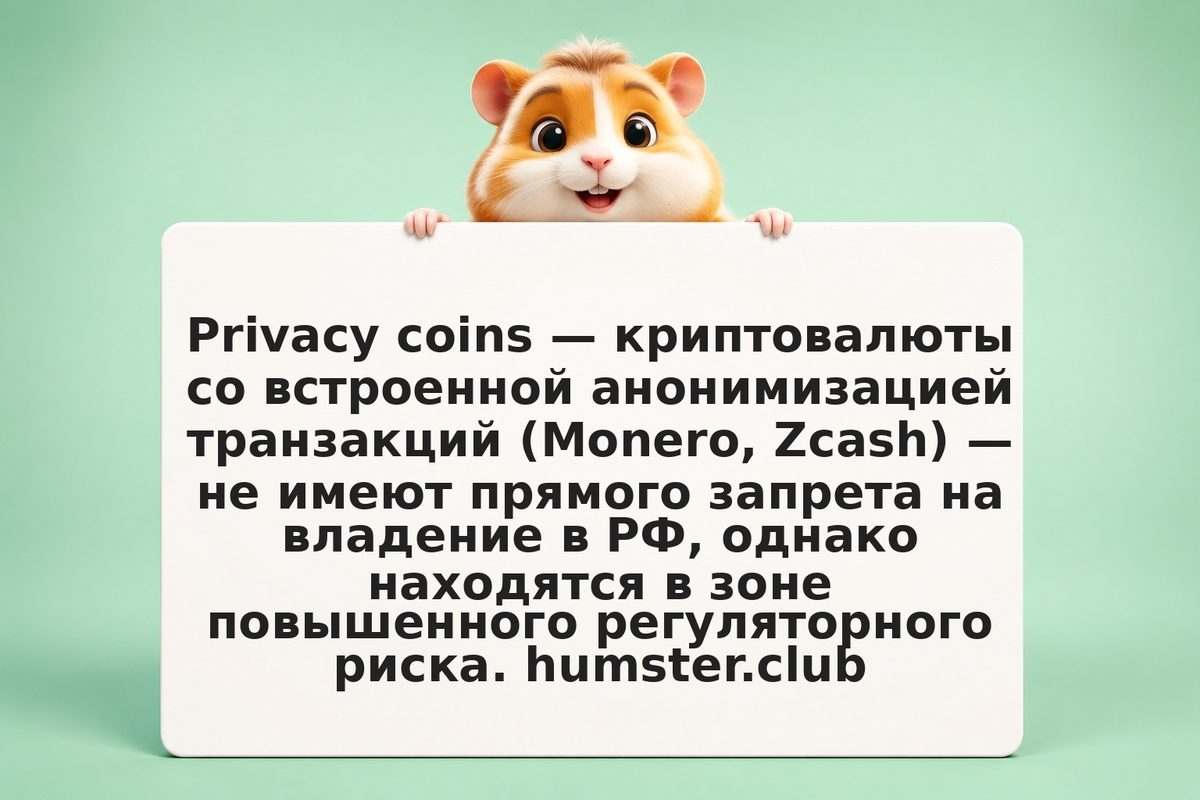 Privacy coins в РФ и мире: правовой статус Monero, Zcash и риски для инвестора