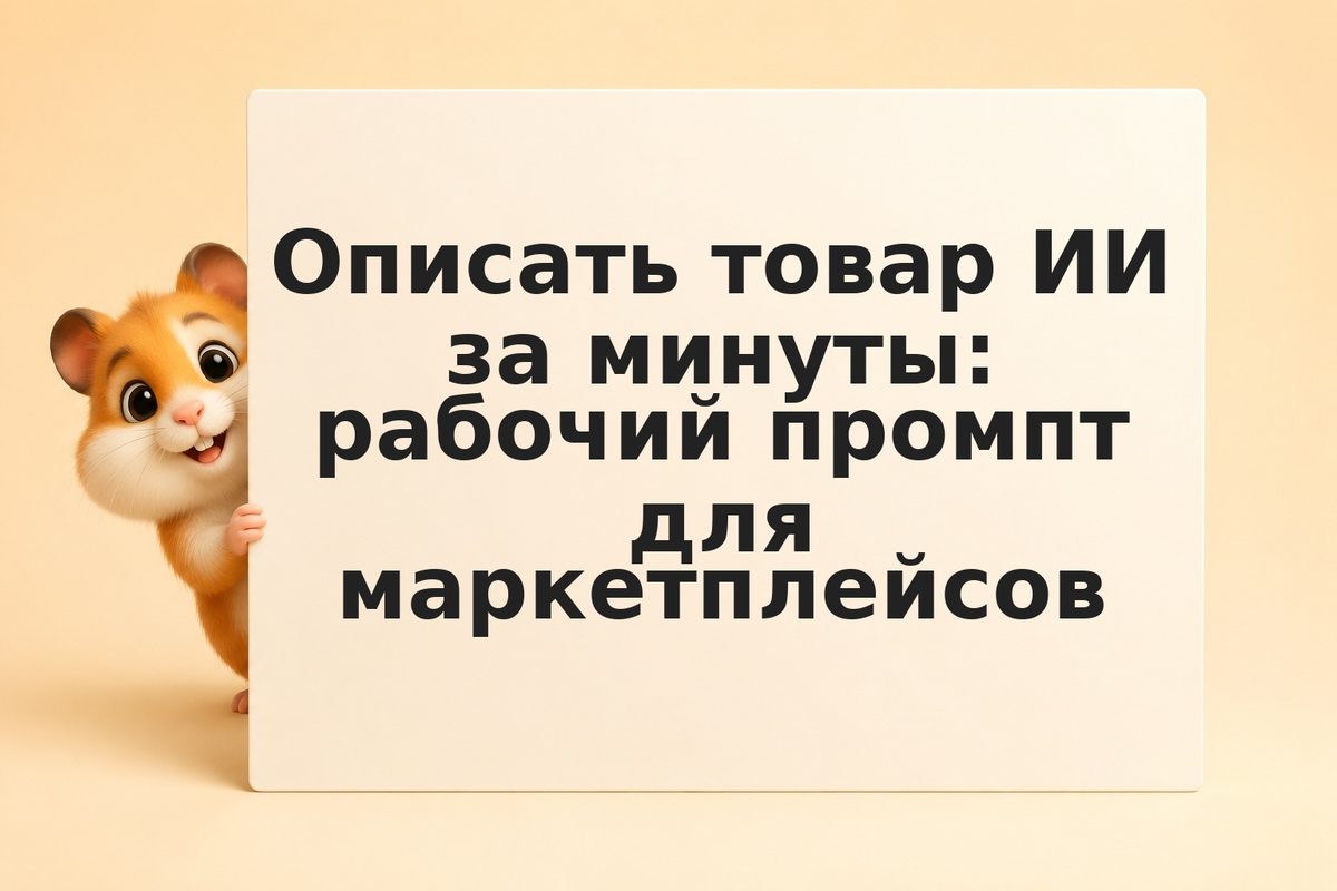 Описать товар ИИ за минуты: рабочий промпт для маркетплейсов