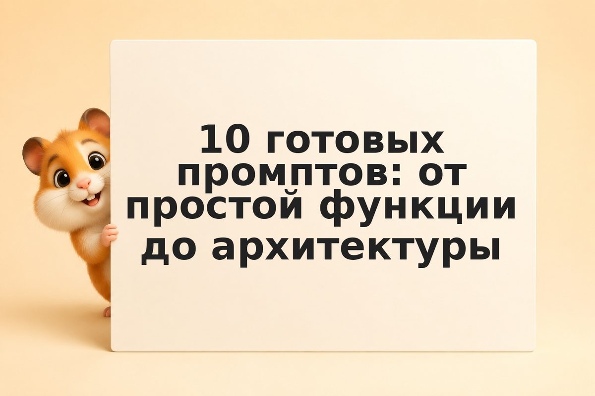 10 готовых промптов: от простой функции до архитектуры