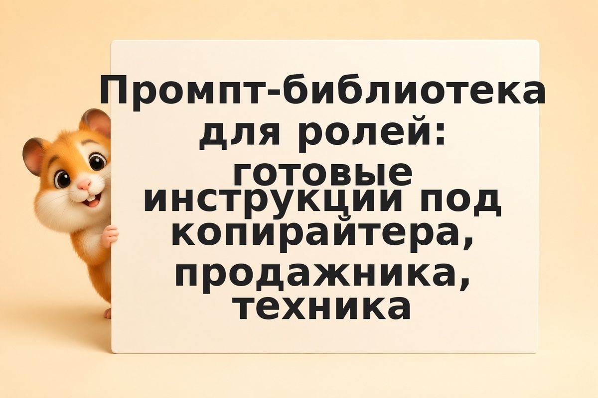 Промпт-библиотека для ролей: готовые инструкции под копирайтера, продажника, тех