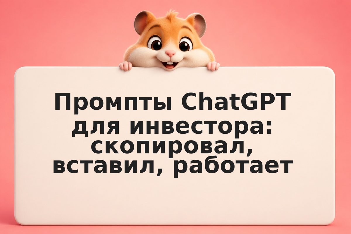 Промпты ChatGPT для инвестора: скопировал, вставил, работает