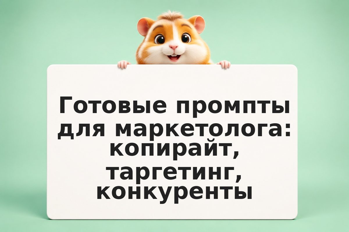 Готовые промпты для маркетолога: копирайт, таргетинг, конкуренты