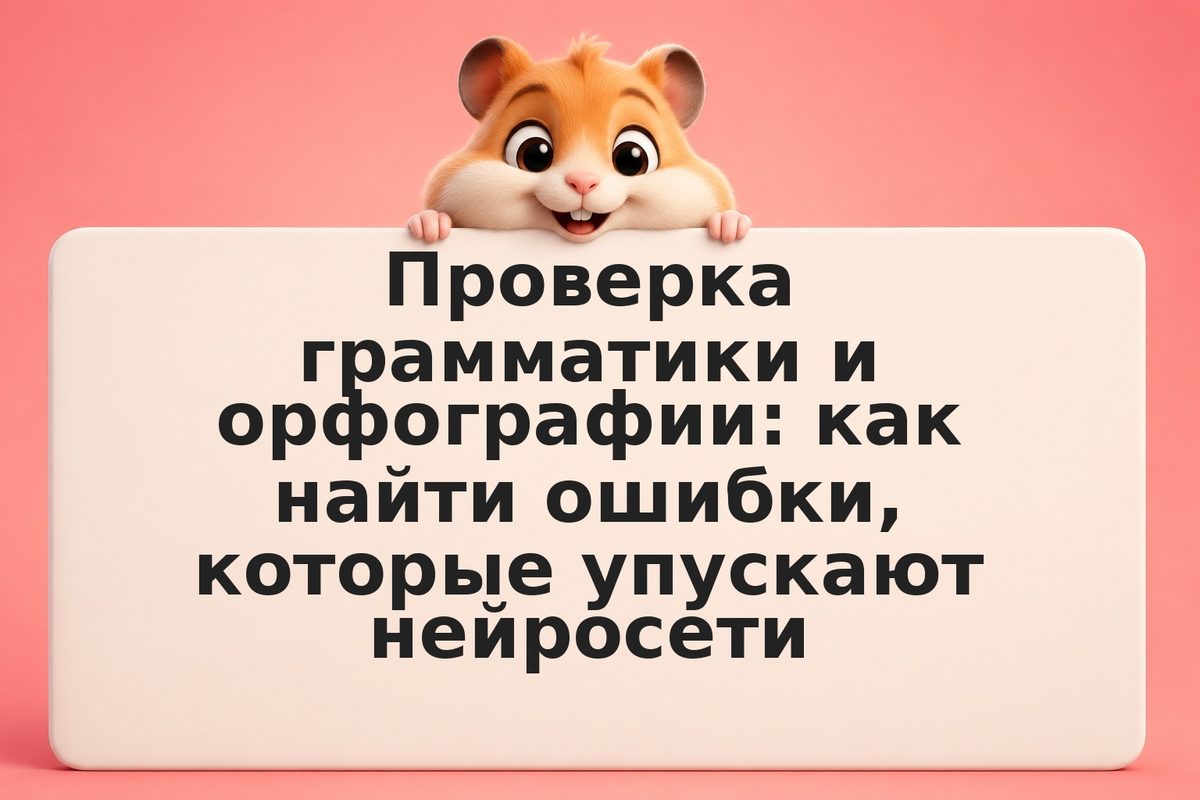 Проверка грамматики и орфографии: как найти ошибки, которые упускают нейросети