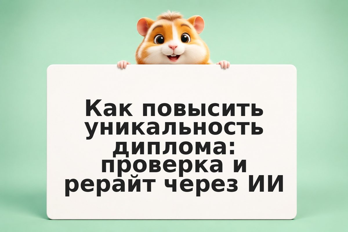Как повысить уникальность диплома: проверка и рерайт через ИИ