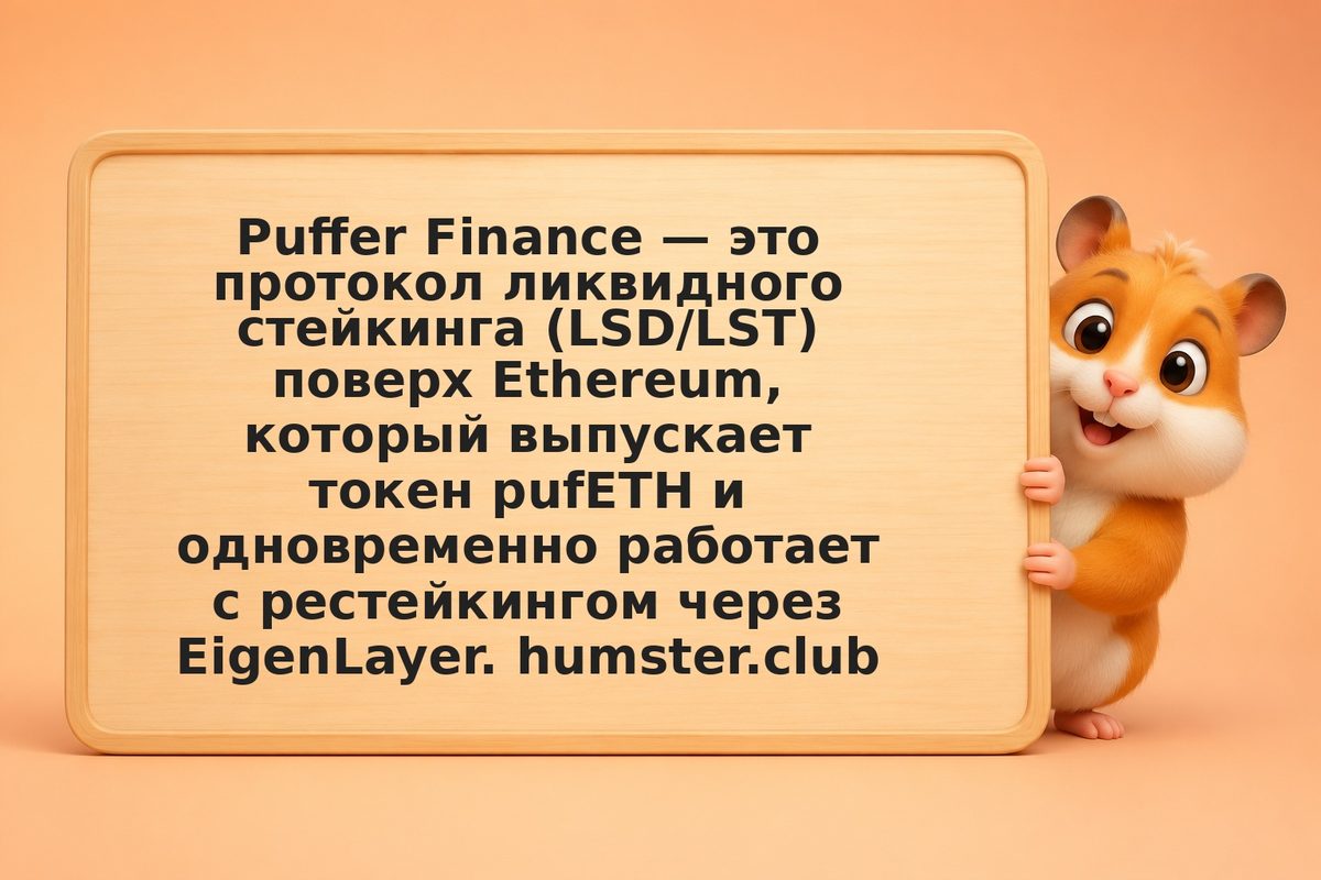 Puffer Finance и pufETH: ликвидный стейкинг плюс рестейкинг в одном токене