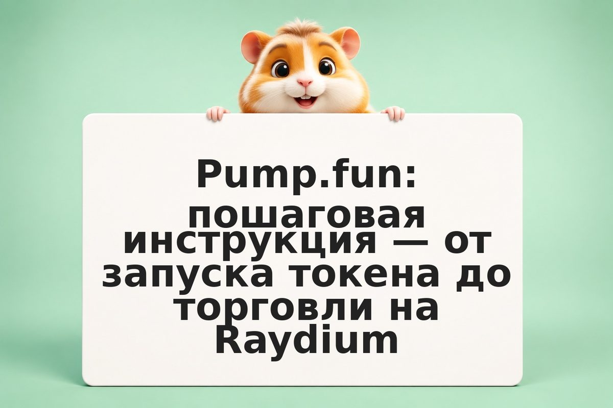 Pump.fun: пошаговая инструкция — от запуска токена до торговли на Raydium
