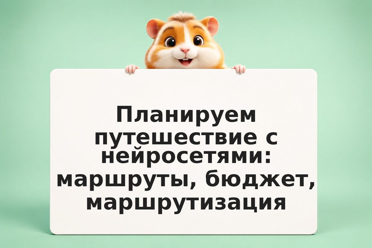 Планируем путешествие с нейросетями: маршруты, бюджет, маршрутизация