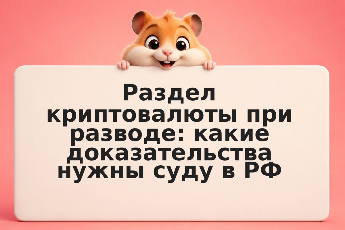 Раздел криптовалюты при разводе: какие доказательства нужны суду в РФ