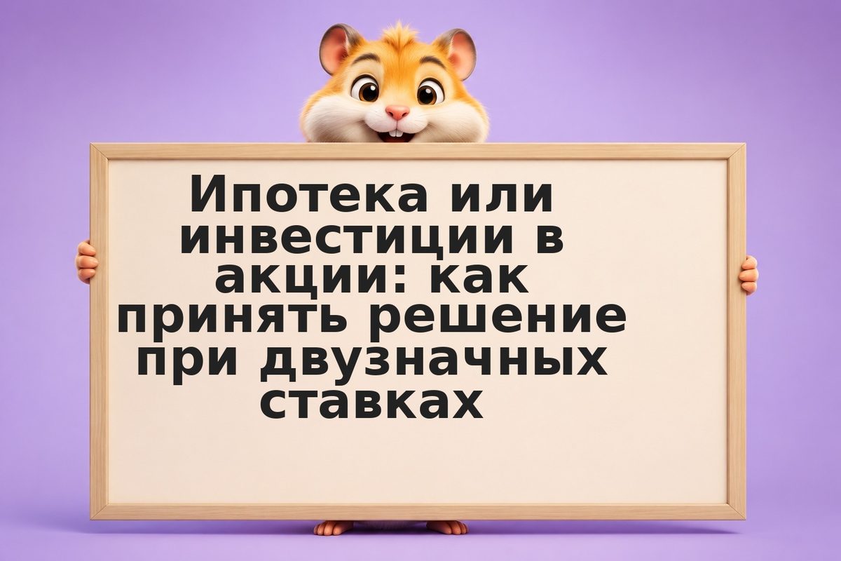 Ипотека или инвестиции в акции: как принять решение при двузначных ставках
