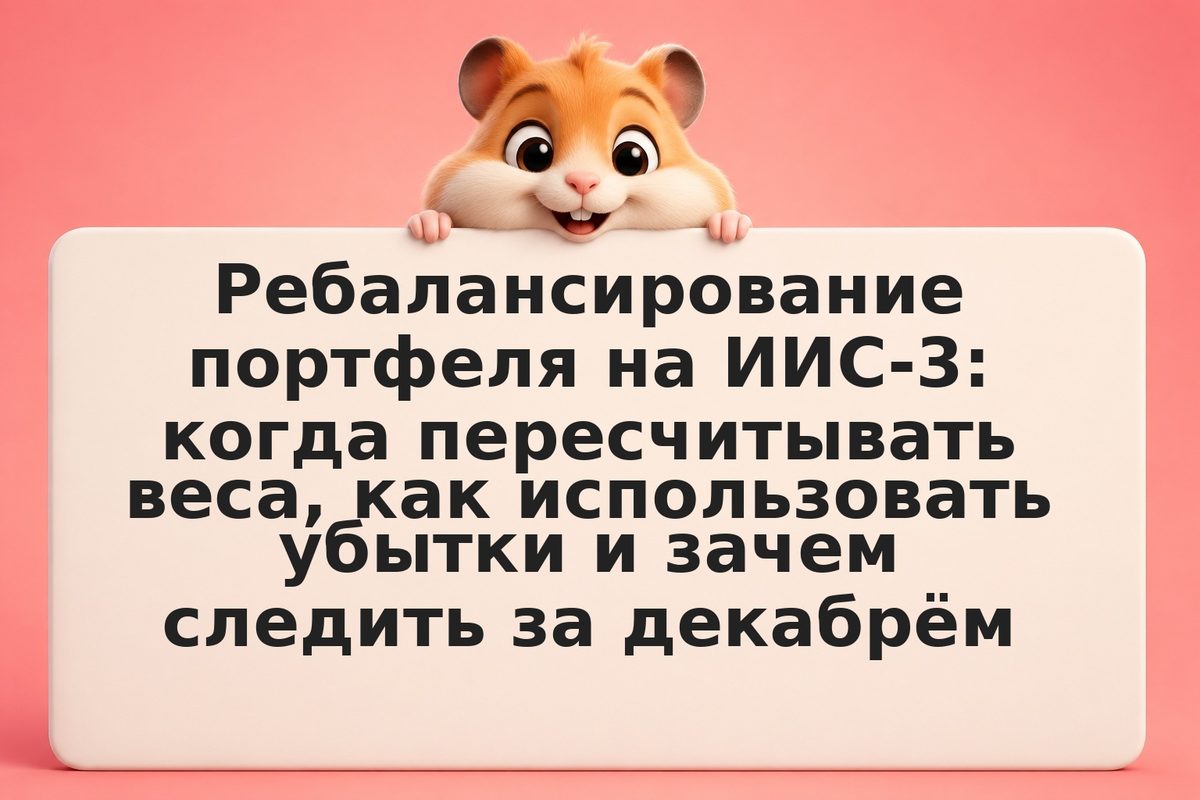 Ребалансирование портфеля на ИИС-3: когда пересчитывать веса, как использовать у