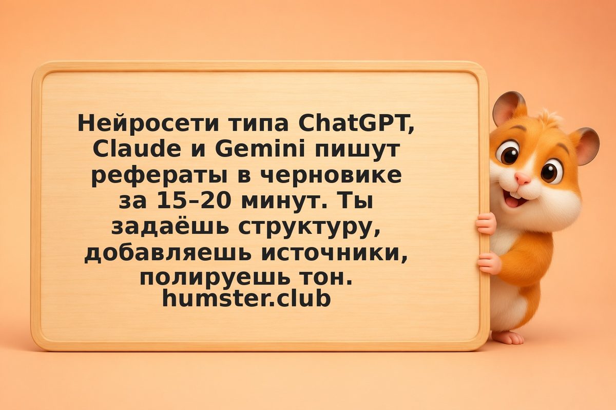Как написать реферат за 1 час с помощью нейросети