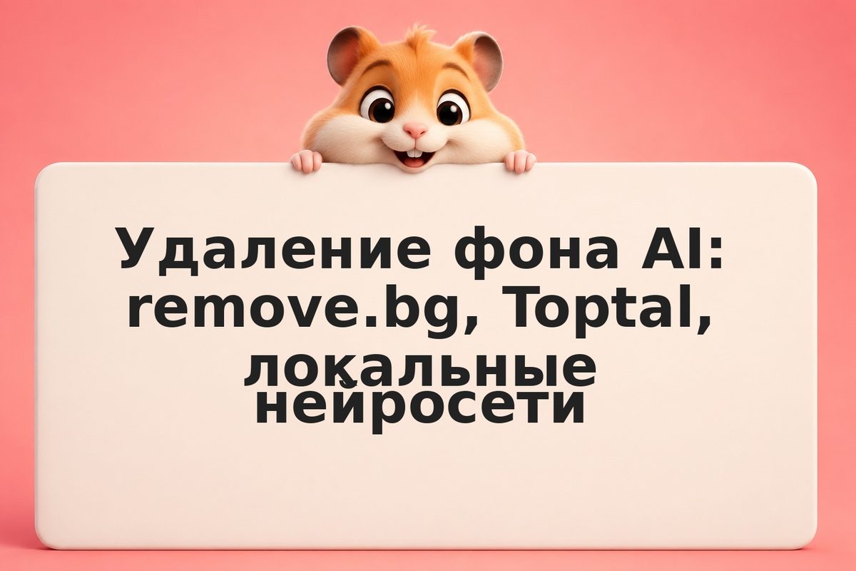 Удаление фона AI: remove.bg, Toptal, локальные нейросети