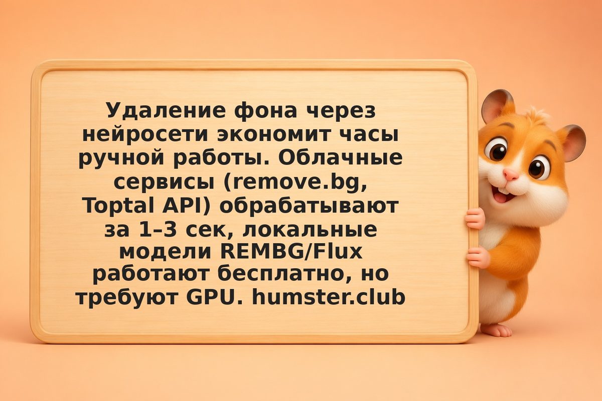 Удаление фона AI: remove.bg, Toptal, локальные нейросети