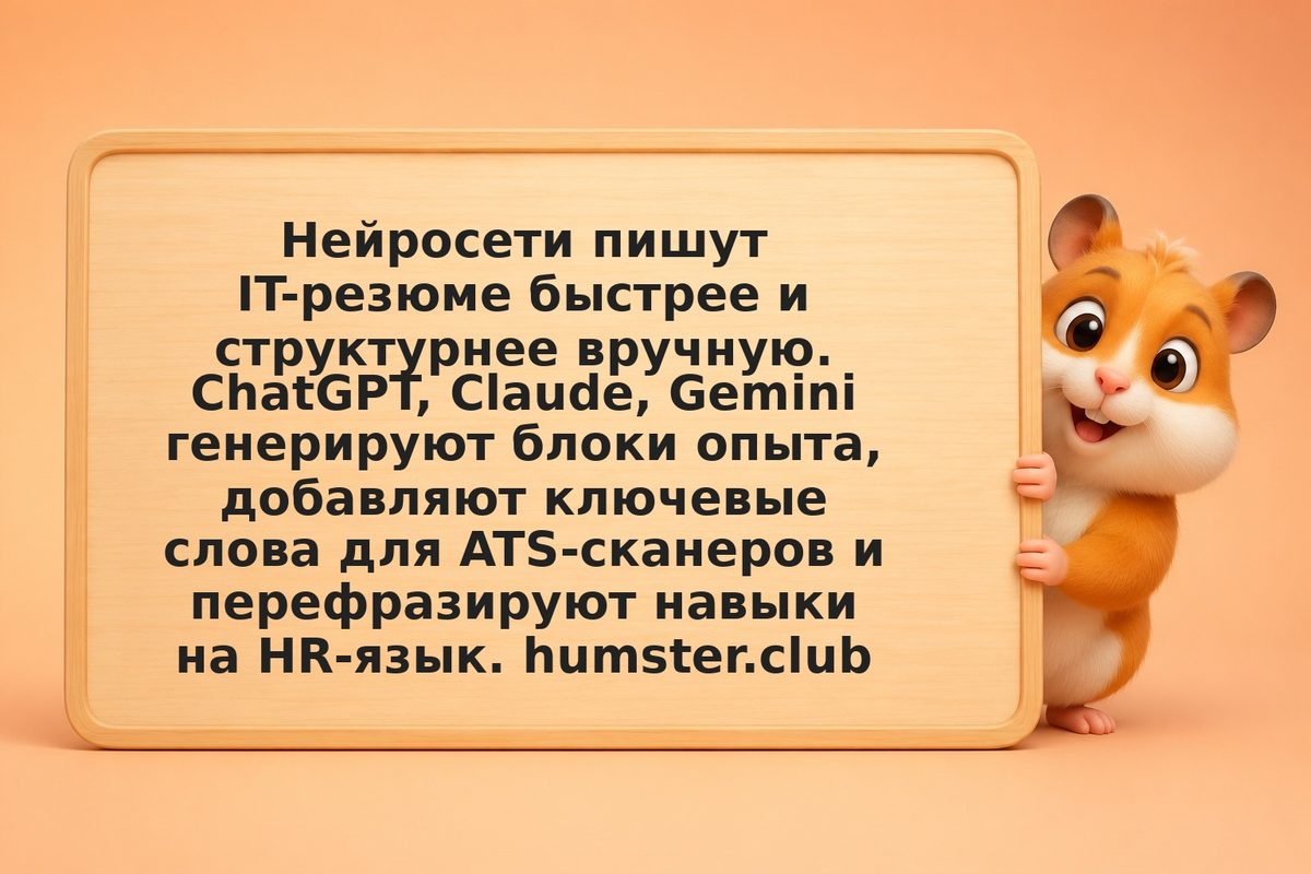 Шаблон резюме для IT-специалистов с помощью нейросетей