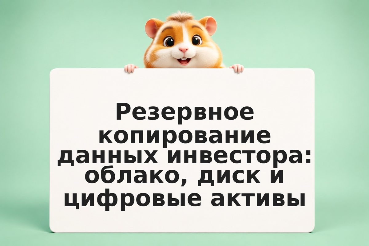 Резервное копирование данных инвестора: облако, диск и цифровые активы