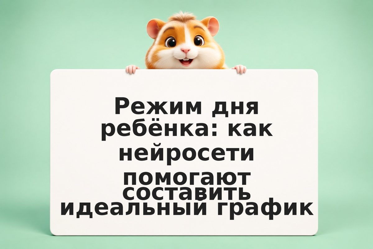 Режим дня ребёнка: как нейросети помогают составить идеальный график