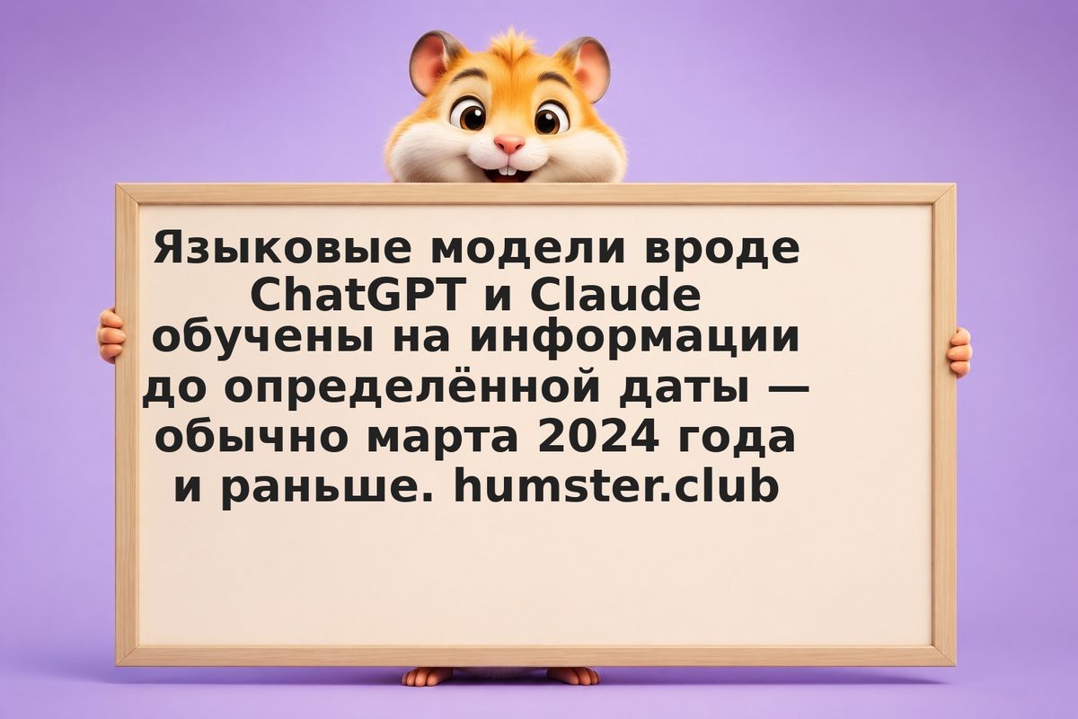 Почему ИИ не знает о событиях после марта 2024 года