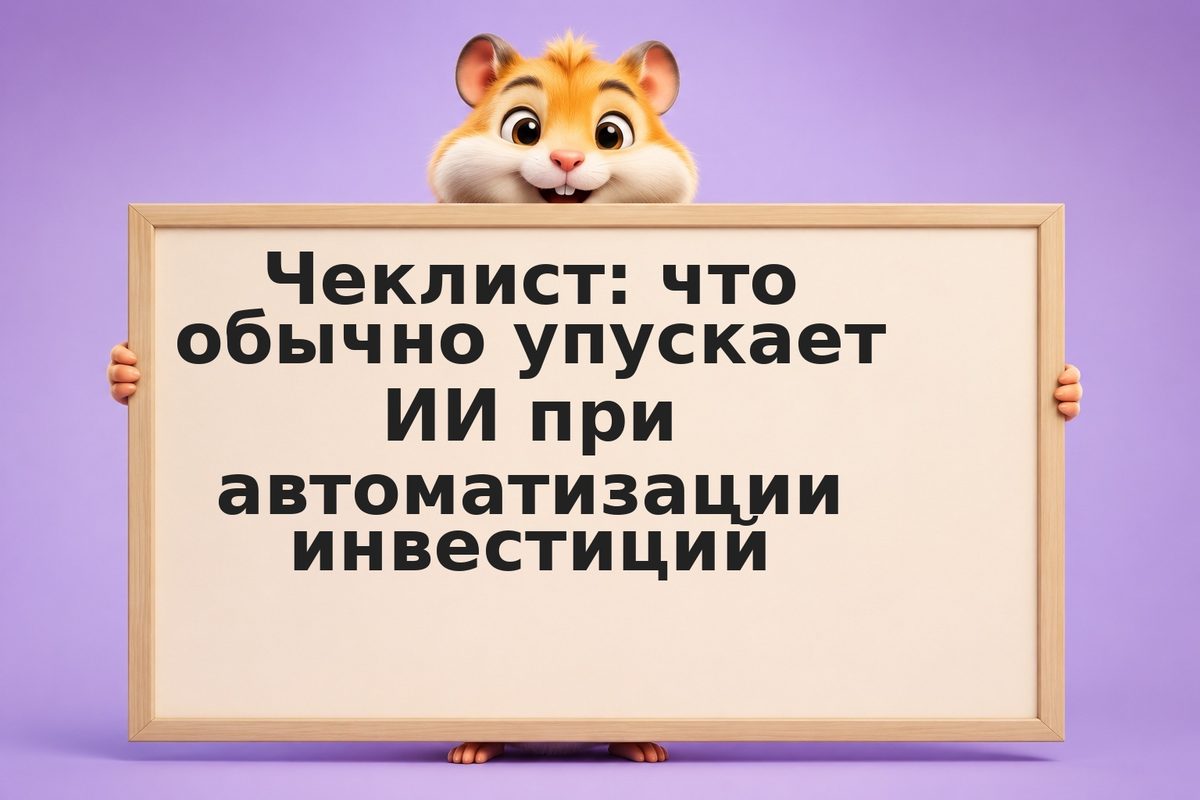 Чеклист: что обычно упускает ИИ при автоматизации инвестиций