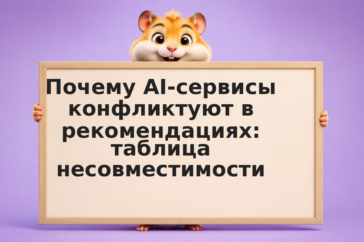 Почему AI-сервисы конфликтуют в рекомендациях: таблица несовместимости