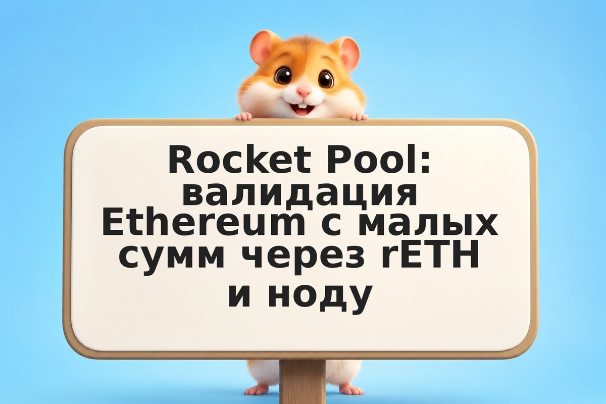 Rocket Pool: валидация Ethereum с малых сумм через rETH и ноду
