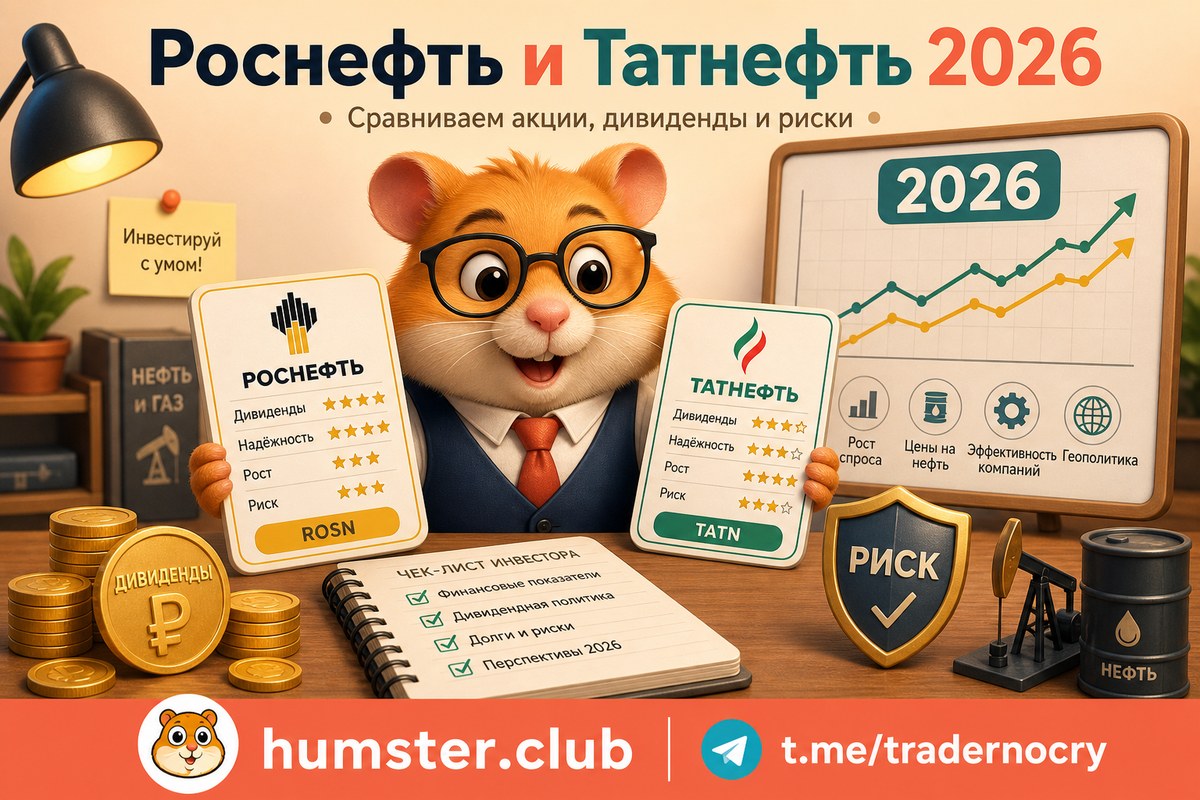 Акции нефтегазовых компаний в 2026: дивиденды Роснефти и Татнефти, риски сектора