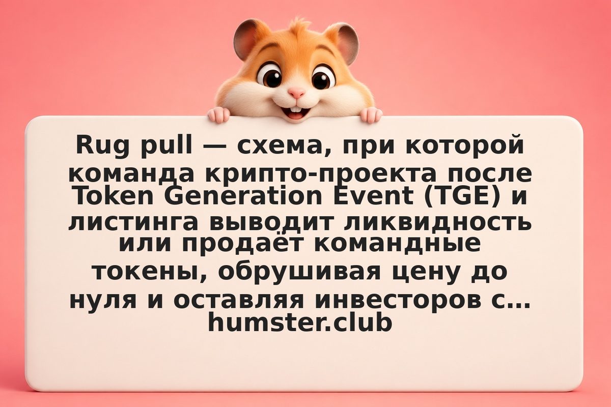 Rug pull после TGE: признаки мошенничества и как защититься