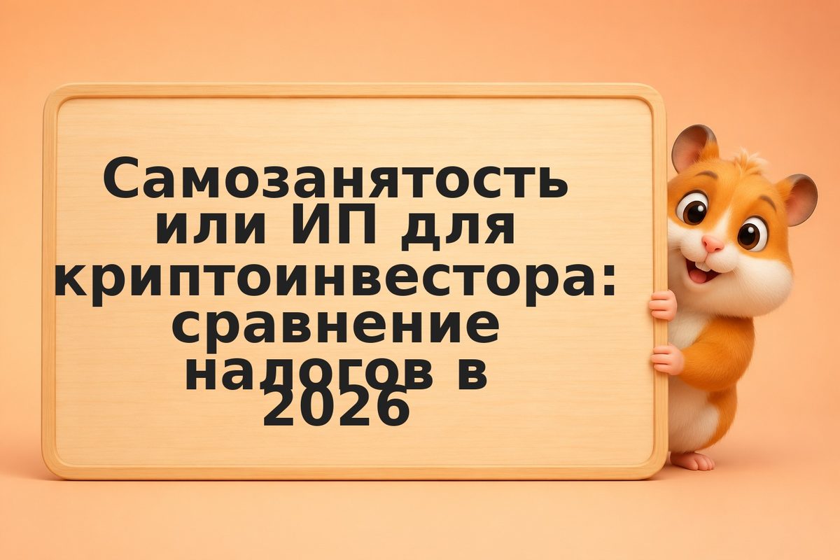 Самозанятость или ИП для криптоинвестора: сравнение налогов в 2026
