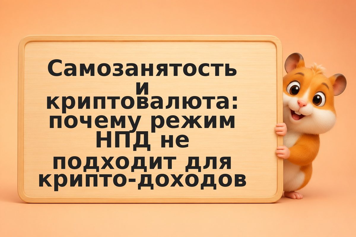 Самозанятость и криптовалюта: почему режим НПД не подходит для крипто-доходов