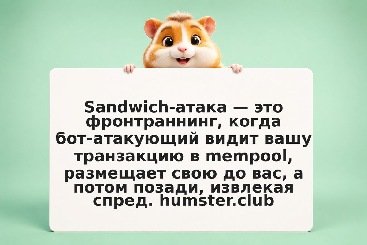 Sandwich-атака на DEX: как защитить свой своп от манипуляций