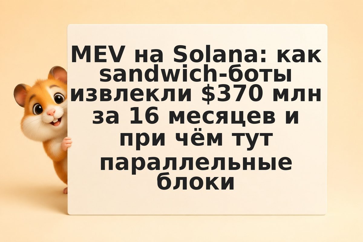 MEV на Solana: как sandwich-боты извлекли $370 млн за 16 месяцев и при чём тут п