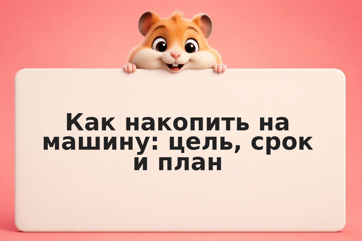 Как накопить на машину: цель, срок и план