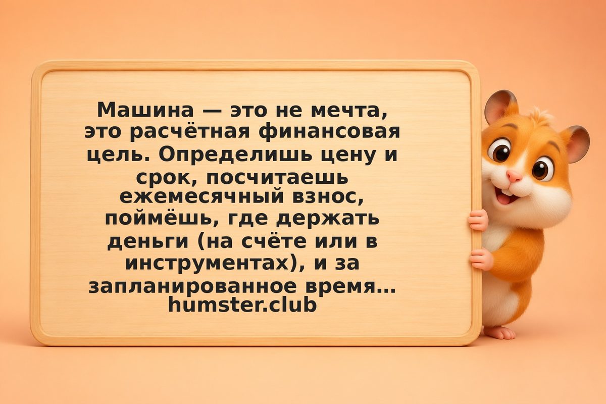Как накопить на машину: цель, срок и план