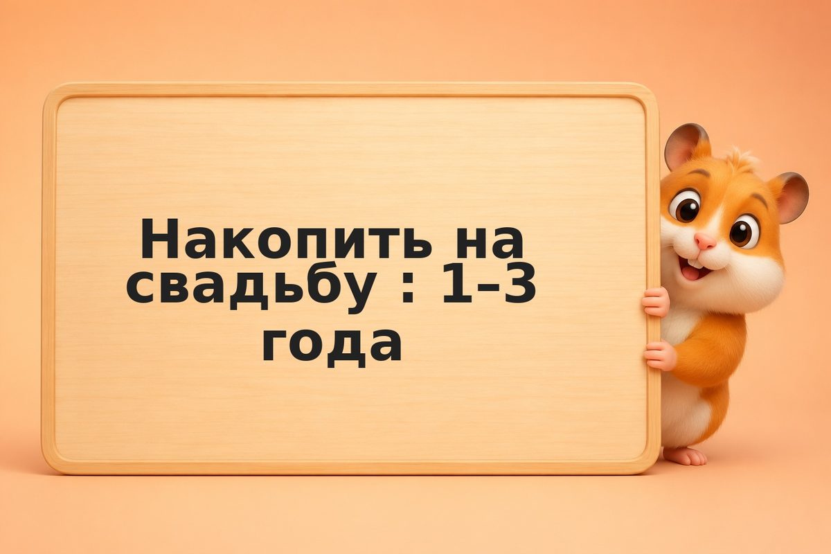 Накопить на свадьбу: 1–3 года