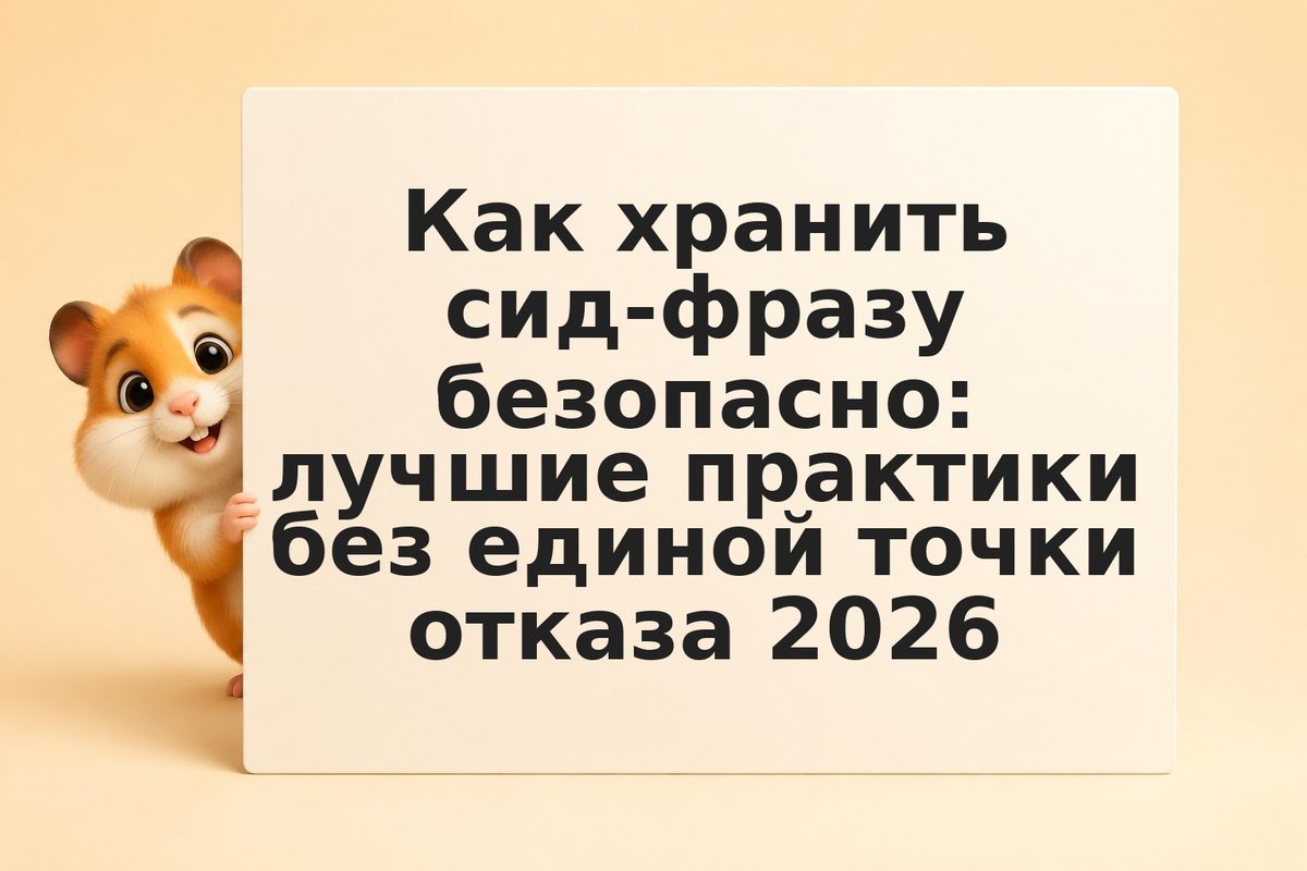 Как хранить сид-фразу безопасно: лучшие практики без единой точки отказа 2026